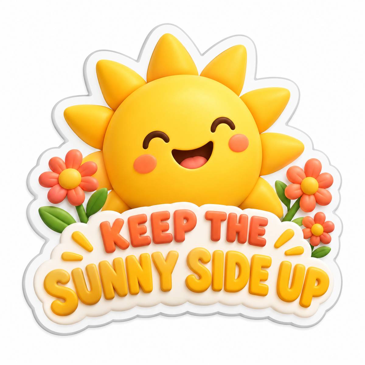 Keep The Sunny Side Up Vinyl Sticker Decal