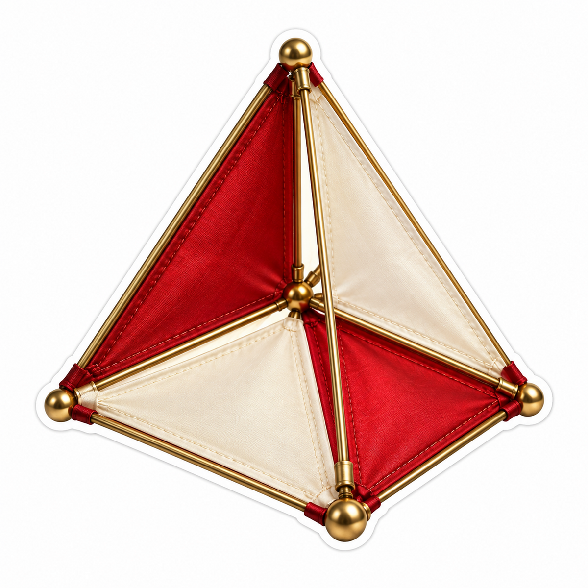 Kite Architectures Tetrahedral Kite Vinyl Sticker Decal