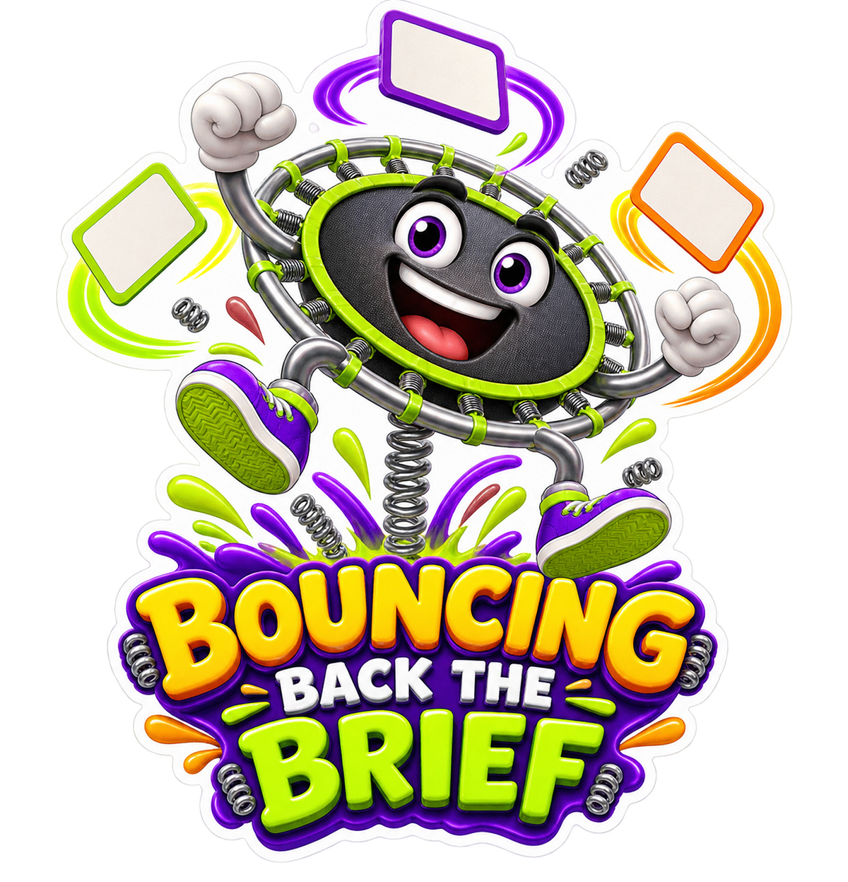Bouncing Back Brief Trampoline Vinyl Sticker Decal