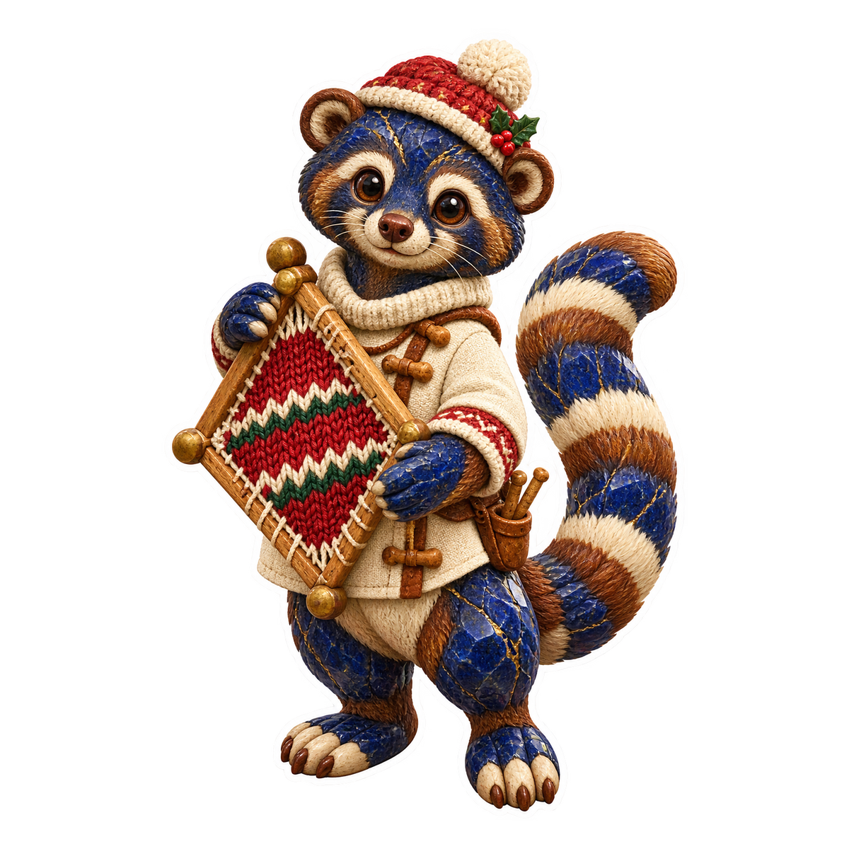 Intarsia Olinguito Jumper Blocking Frame Porter Vinyl Sticker Decal