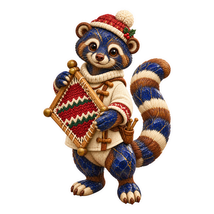 Intarsia Olinguito Jumper Blocking Frame Porter Vinyl Sticker Decal