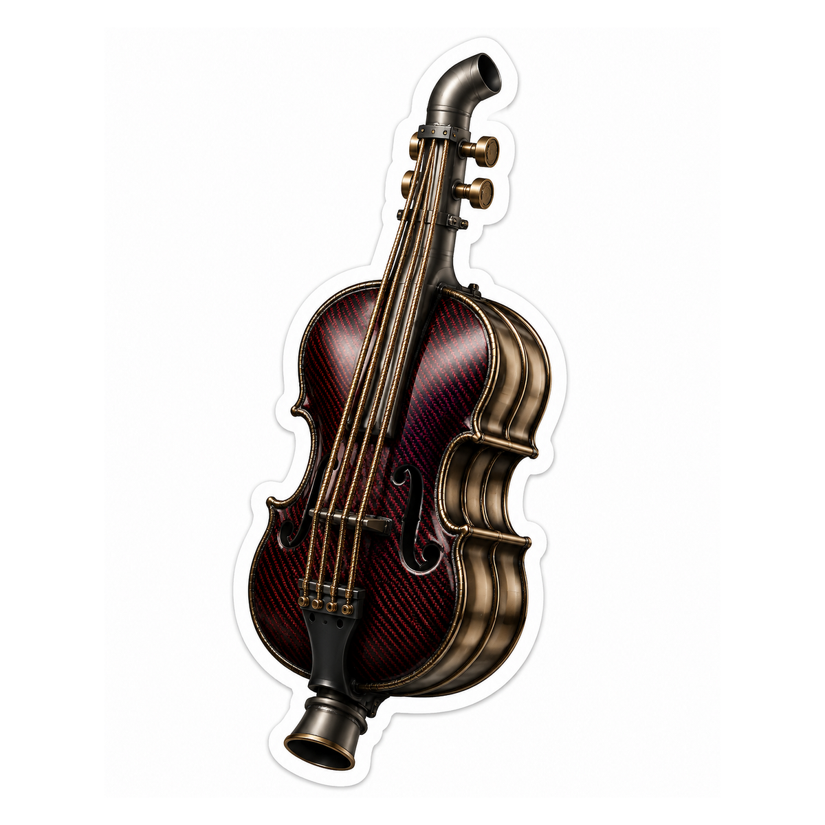 Exhaust Resonator Cello Vinyl Sticker Decal