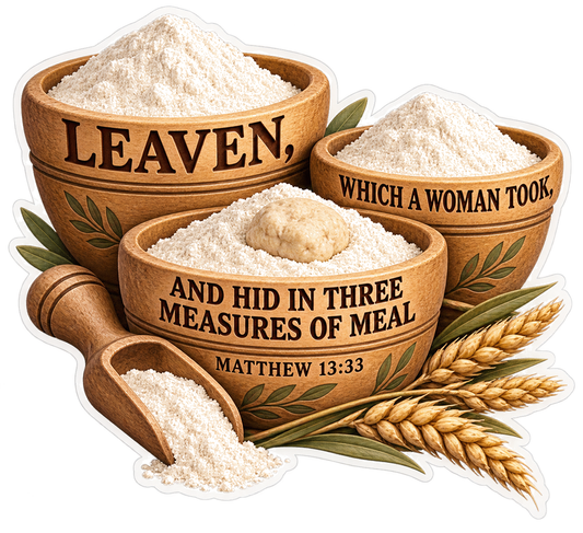 Bible Three Measures Meal Matthew 13 33 Vinyl Sticker Decal