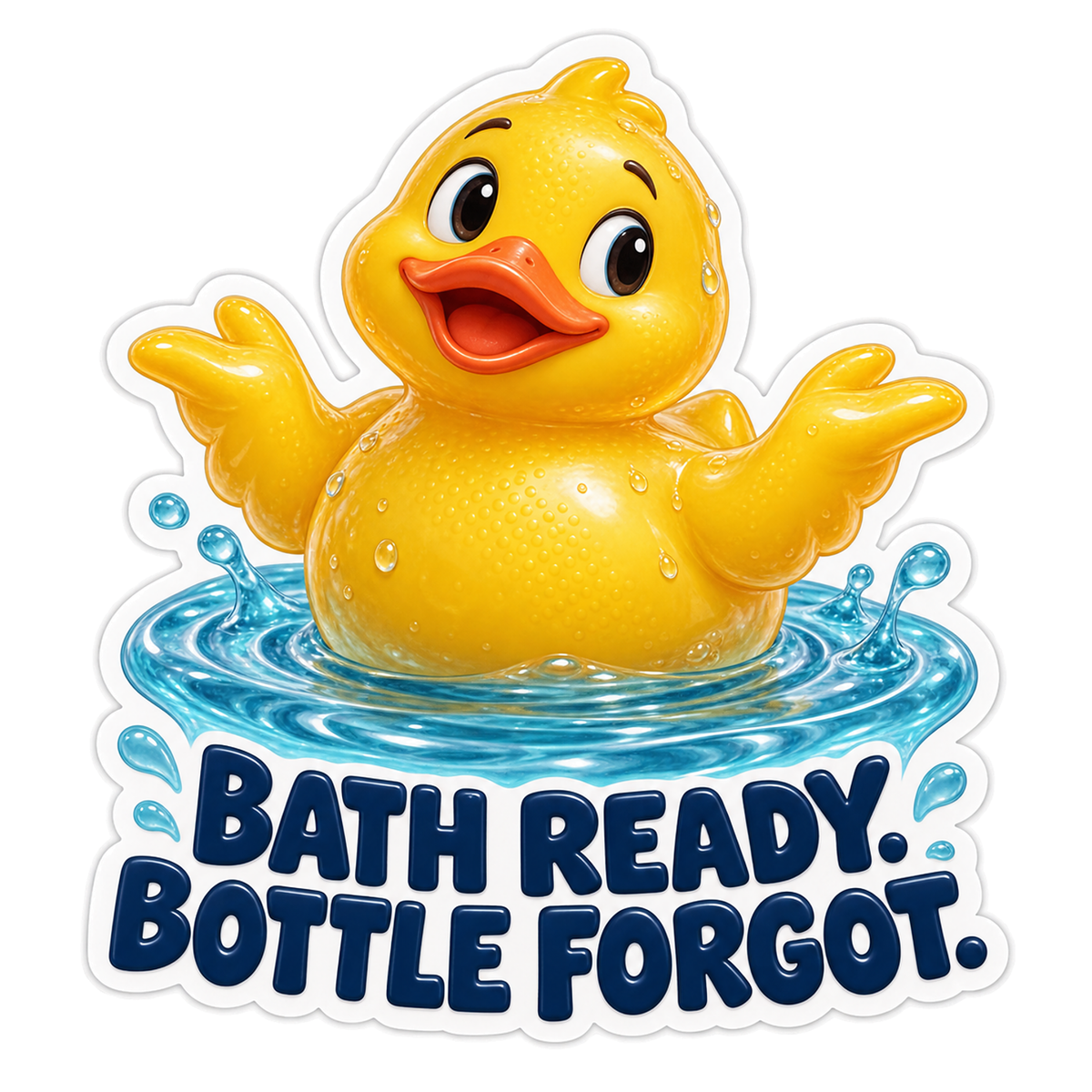 Bath Ready Vinyl Sticker Decal