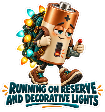 Reserve Decorative Lights Battery Vinyl Sticker Decal