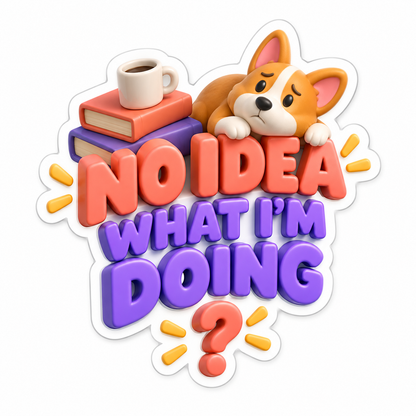 No Idea What I'M Doing Vinyl Sticker Decal