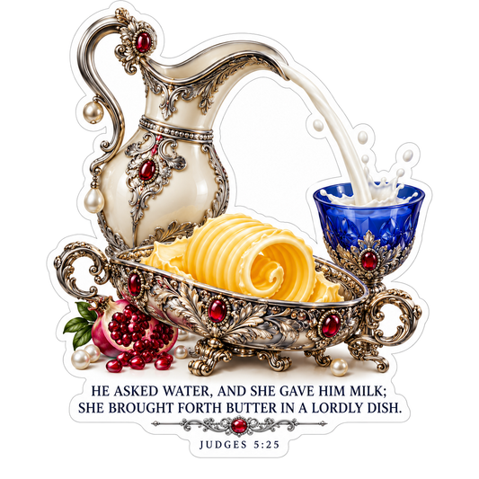 Bible Lordly Dish Judges 5 25 Vinyl Sticker Decal