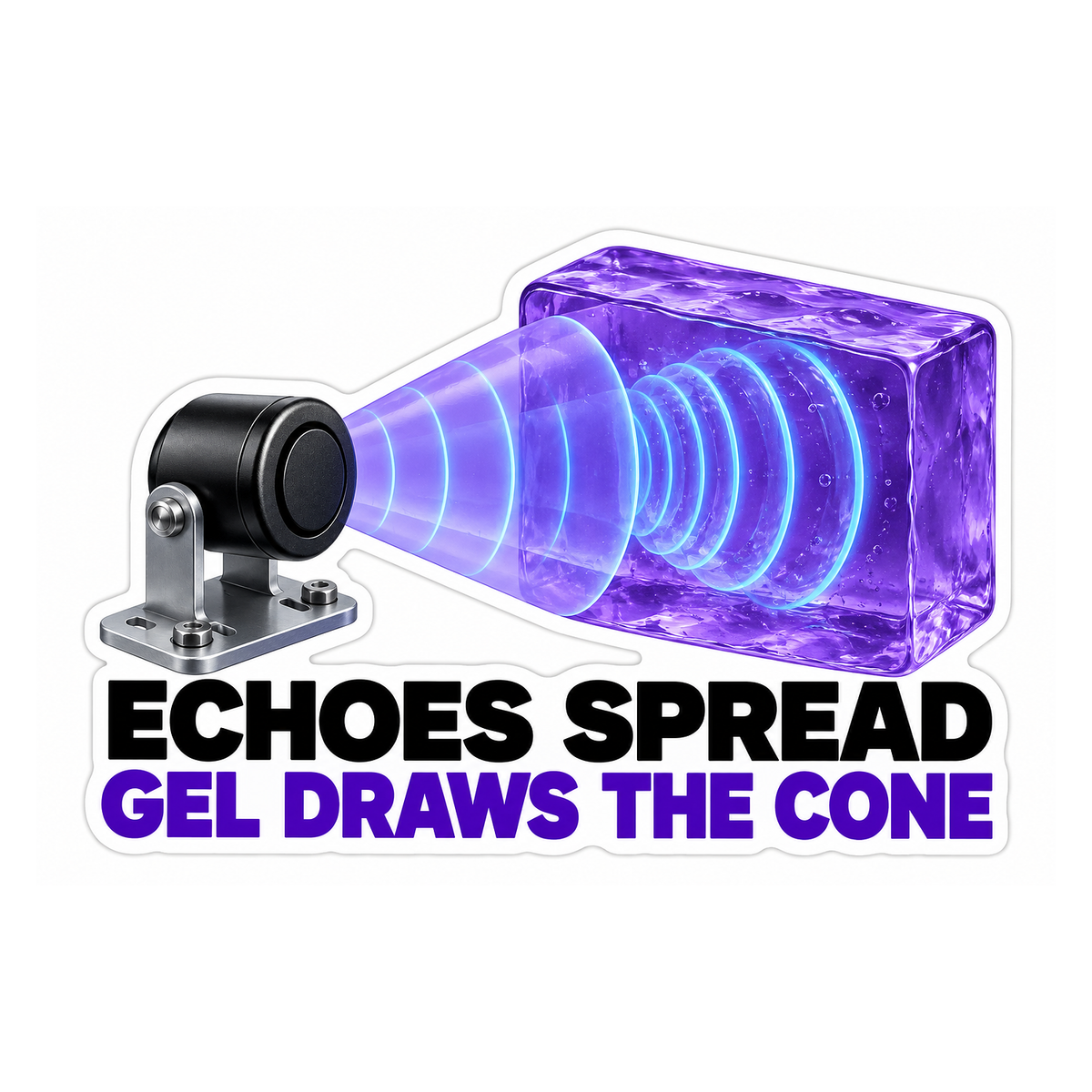 Parking Sensor Ultrasonic Cone Gel Target Vinyl Sticker Decal