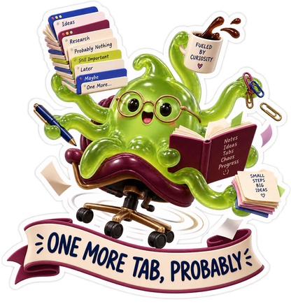 One More Tab Probably Green Blob Vinyl Sticker Decal