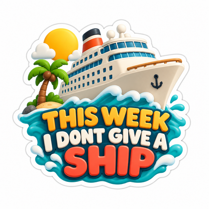 This Week I Dont Give A Ship Vinyl Sticker Decal