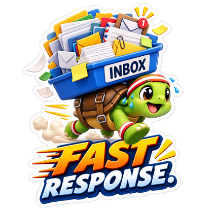 Fast Response Turtle Carrying Inbox Vinyl Sticker Decal