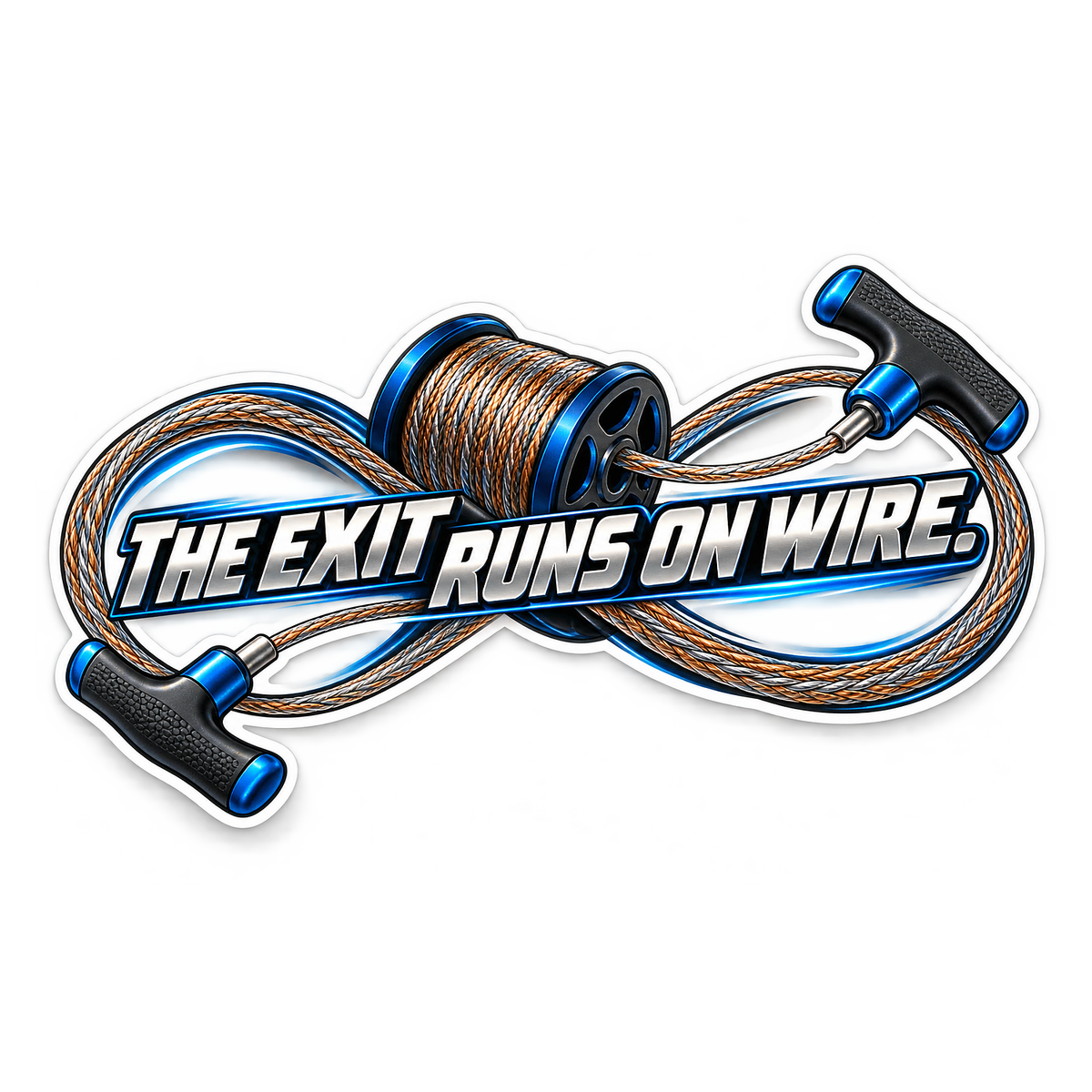 Windshield Cutout Wire Spool Vinyl Sticker Decal