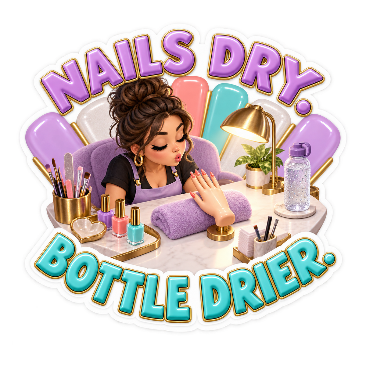 Nails Dry Vinyl Sticker Decal