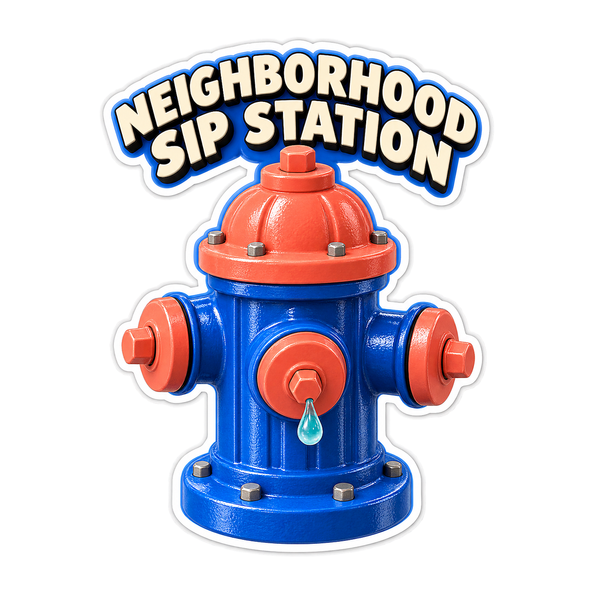 Neighborhood Sip Station Vinyl Sticker Decal