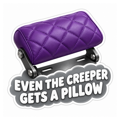 Mechanics Creeper Headrest Vinyl Sticker Decal