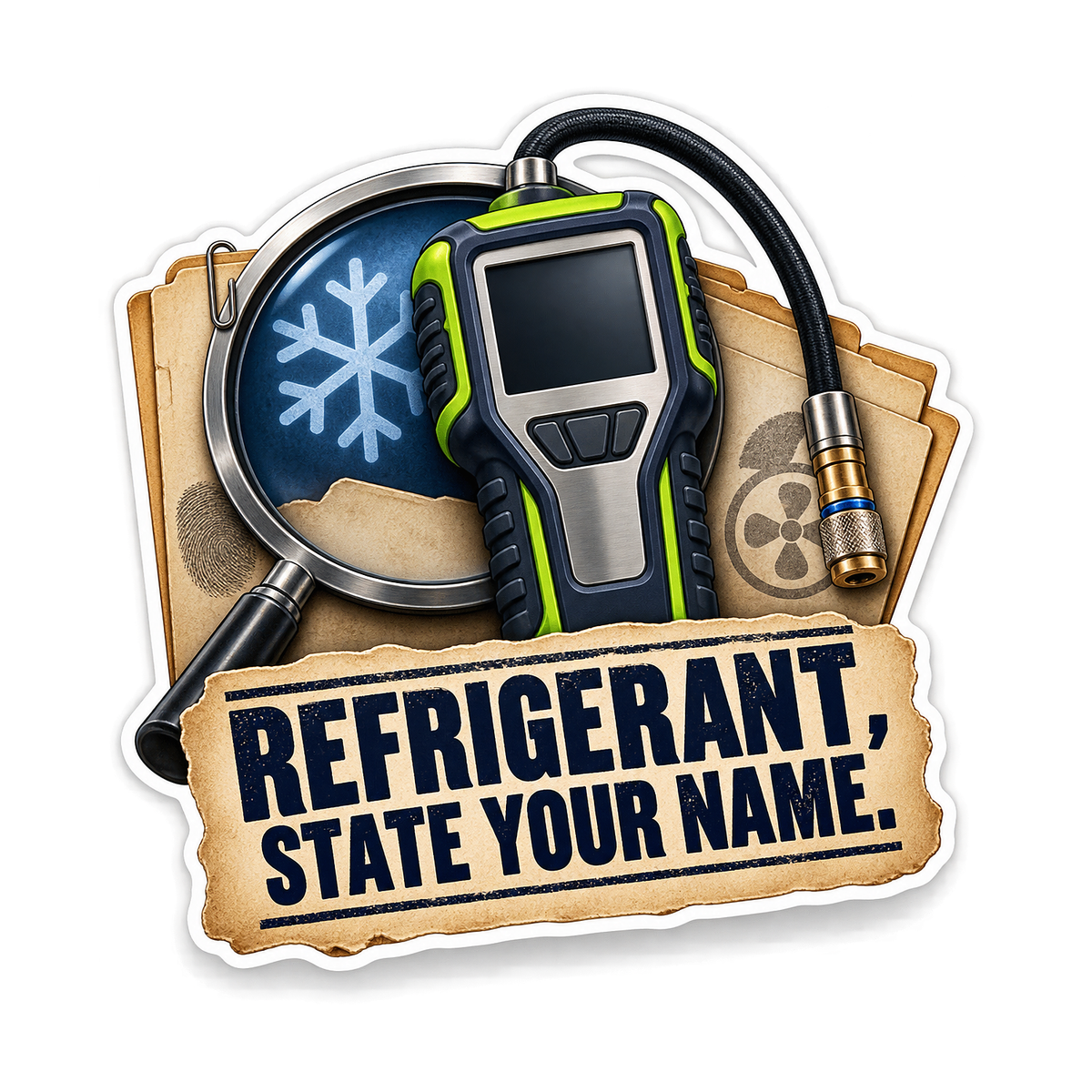 Ac Refrigerant Identifier Vinyl Sticker Decal