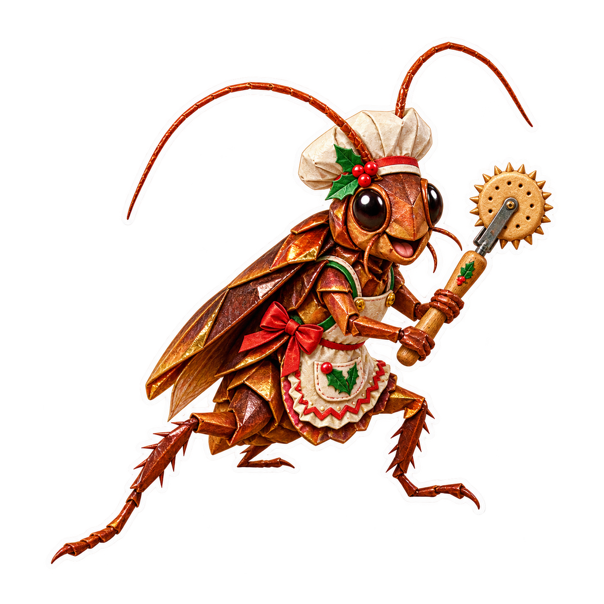 Foil Cockroach Gingerbread Docker Operator Vinyl Sticker Decal