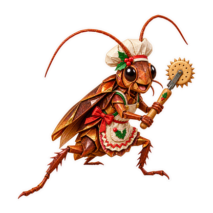Foil Cockroach Gingerbread Docker Operator Vinyl Sticker Decal