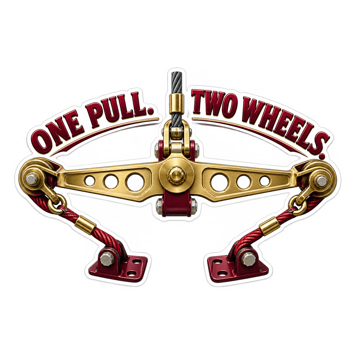 Parking Brake Equalizer One Pull Vinyl Sticker Decal