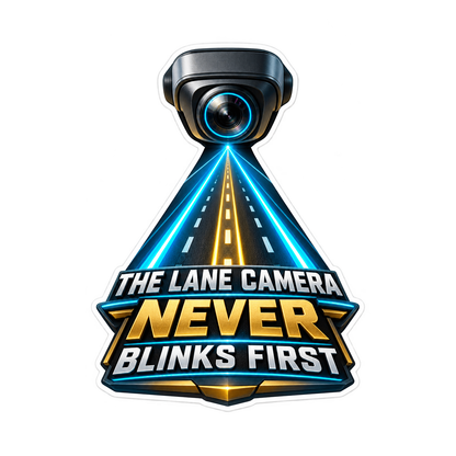 Lane Camera Never Blinks Vinyl Sticker Decal