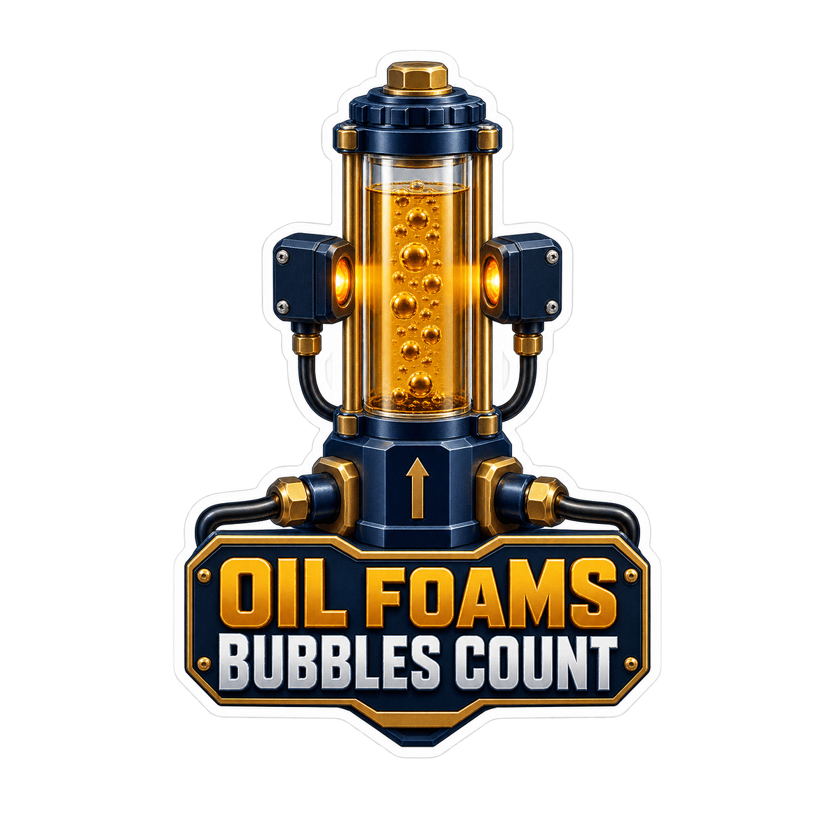 Engine Oil Aeration Optical Bubble Counter Vinyl Sticker Decal