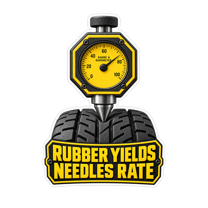 Tire Rubber Durometer Press Vinyl Sticker Decal