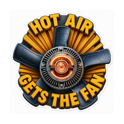 Fan Clutch Hot Air Vinyl Sticker Decal