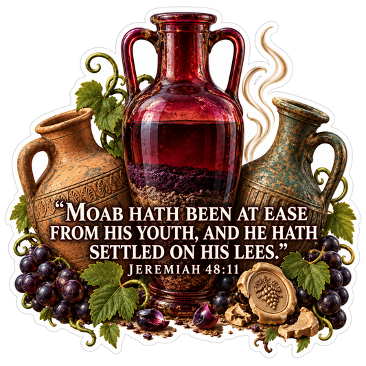 Bible Settled Lees Jeremiah 48 11 Vinyl Sticker Decal