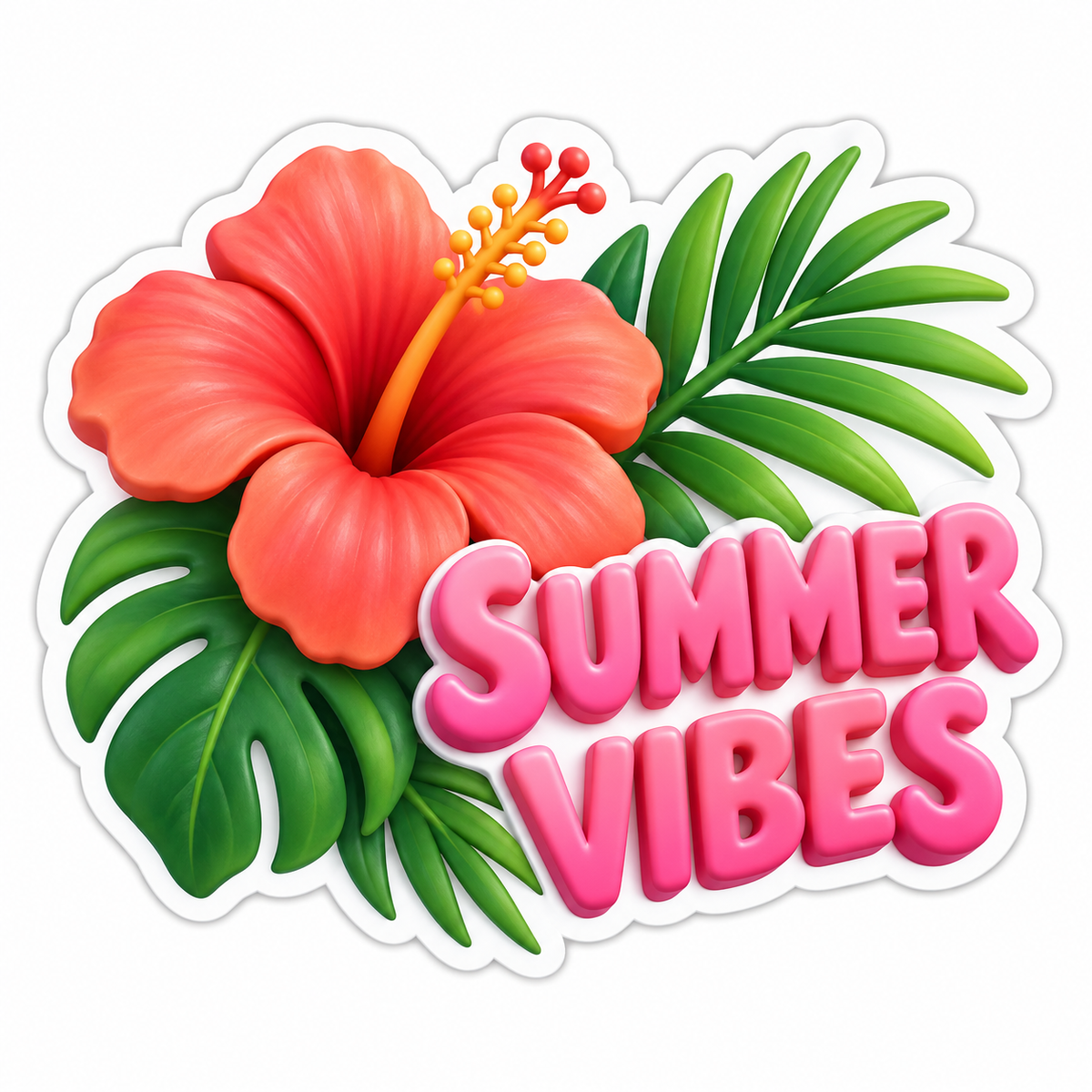 Summer Vibes Vinyl Sticker Decal