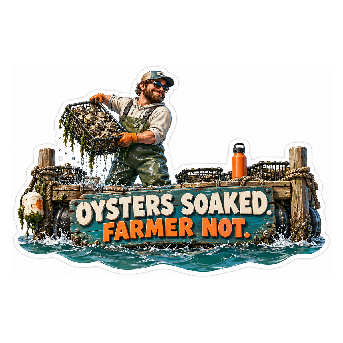 Oysters Soaked Vinyl Sticker Decal