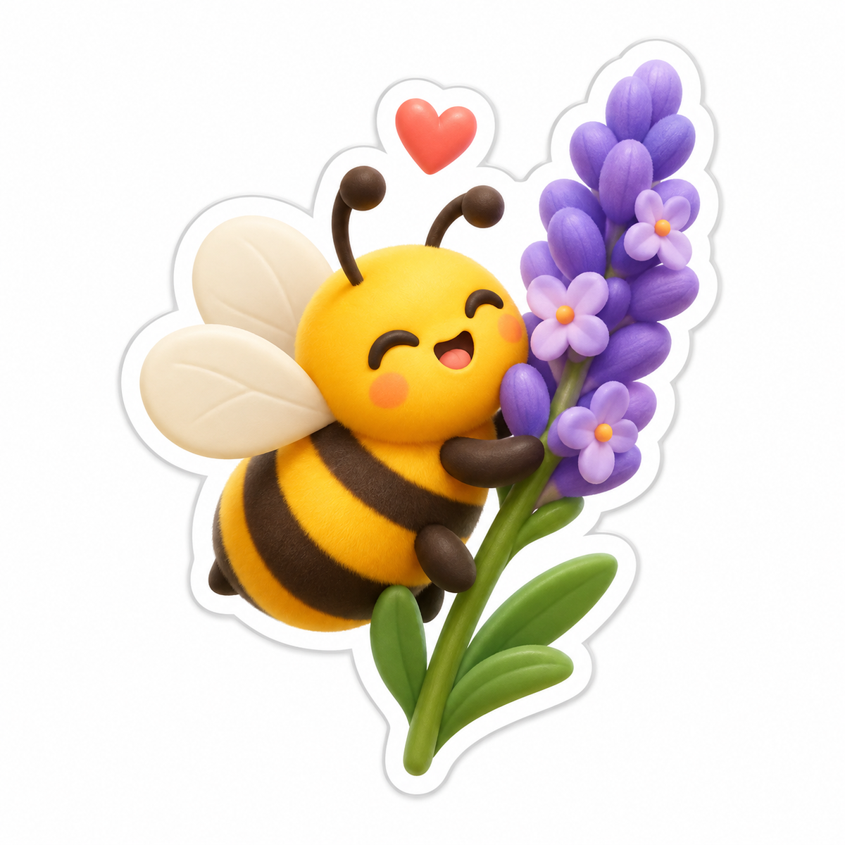 Happy Golden Bumblebee Vinyl Sticker Decal