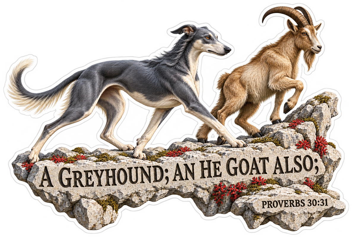 Bible Proverbs 30 31 Greyhound He Goat Vinyl Sticker Decal