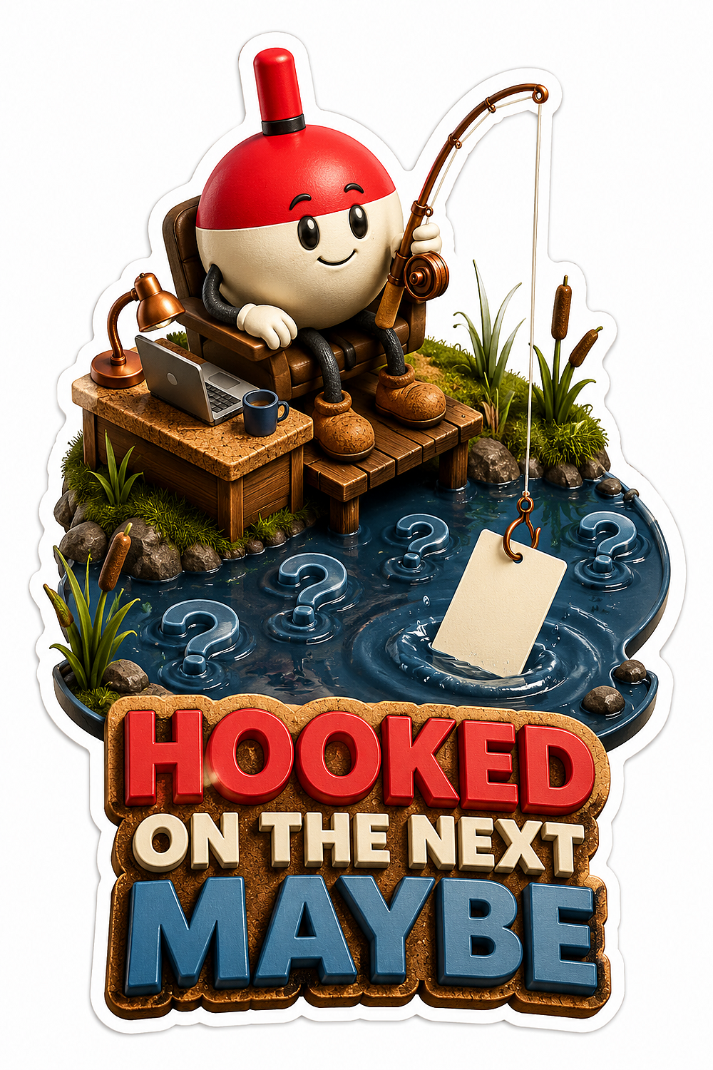 Hooked Next Maybe Vinyl Sticker Decal