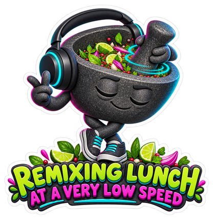 Mortar Pestle Slow Remix Vinyl Sticker Decal