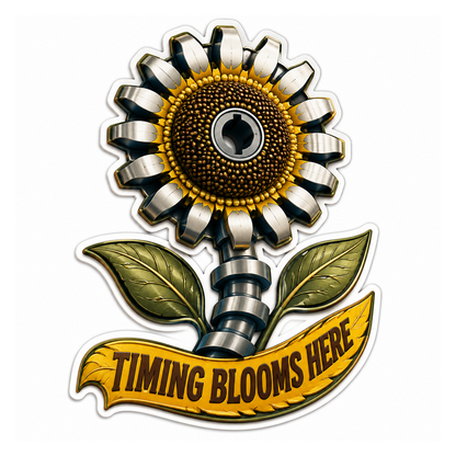 Camshaft Gear Sunflower Vinyl Sticker Decal