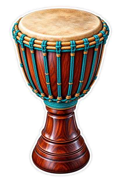 Orchestral World Percussion Djembe Vinyl Sticker Decal