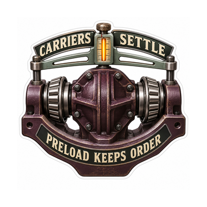 Carrier Bearing Preload Gauge Vinyl Sticker Decal