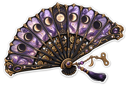 Gothic Folding Fan Automaton Vinyl Sticker Decal