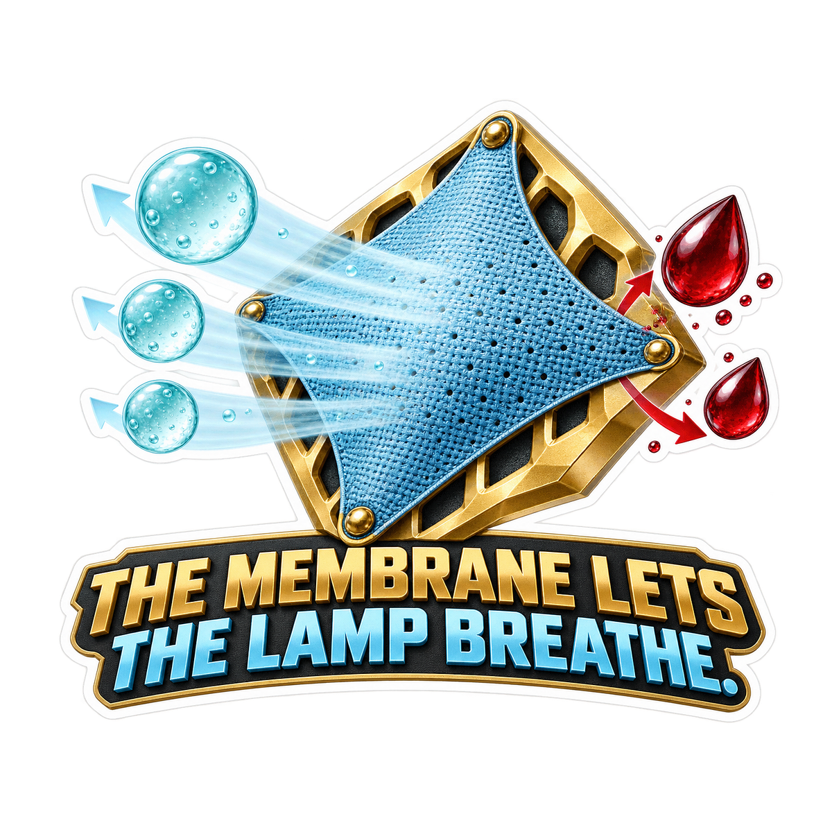 Lamp Vent Membrane Vinyl Sticker Decal