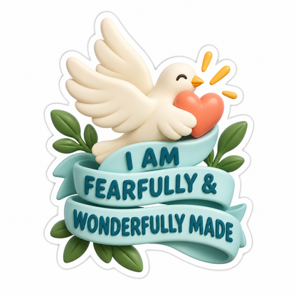 I Am Fearfully & Wonderfully Made Vinyl Sticker Decal