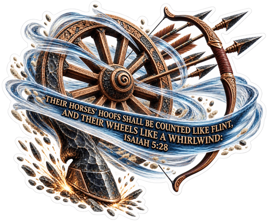Bible Flint Hoof Whirlwind Isaiah 5 28 Vinyl Sticker Decal