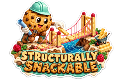 Structurally Snackable Cookie Builder Vinyl Sticker Decal