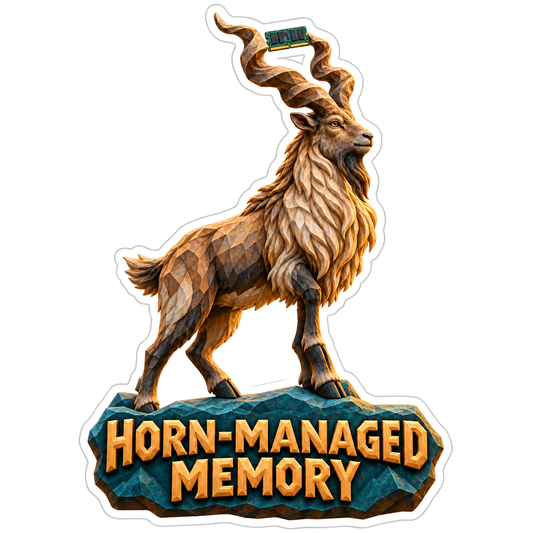 Horn Managed Memory Markhor Vinyl Sticker Decal