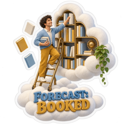Forecast Booked Woman Cloud Library Vinyl Sticker Decal