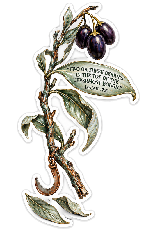 Bible Isaiah 17 6 Berries Uppermost Bough Vinyl Sticker Decal