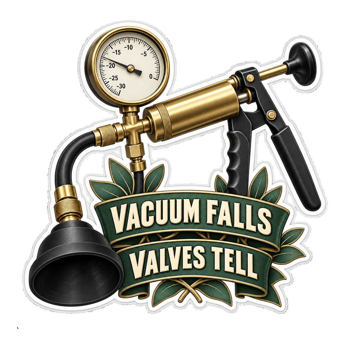 Valve Seat Vacuum Leak Tester Vinyl Sticker Decal