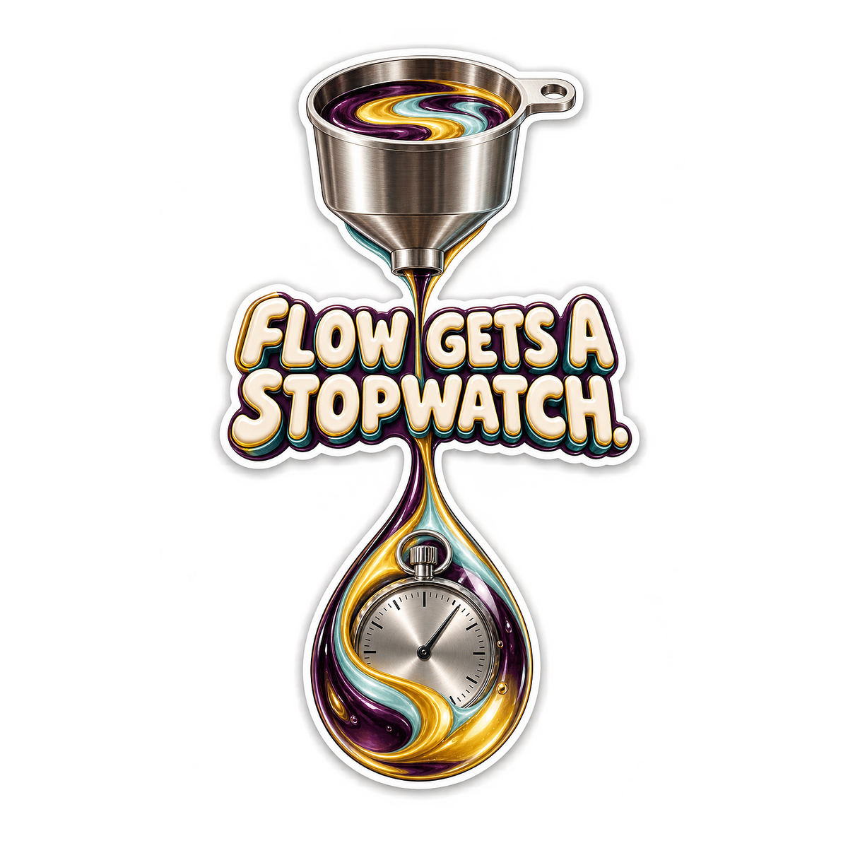 Paint Viscosity Flow Cup Vinyl Sticker Decal