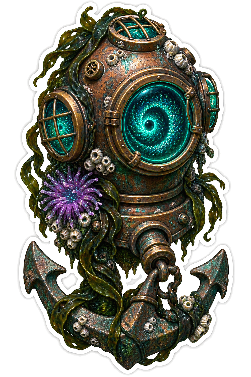 Abyssal Diving Helmet Shrine Vinyl Sticker Decal