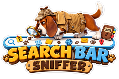 Search Bar Sniffer Detective Dog Vinyl Sticker Decal