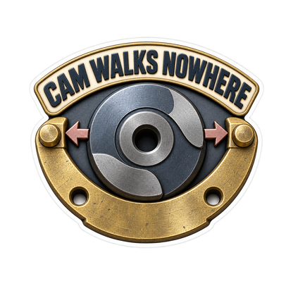 Cam Thrust Plate Walks Nowhere Vinyl Sticker Decal